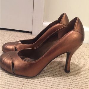 Bronze BCBG heels